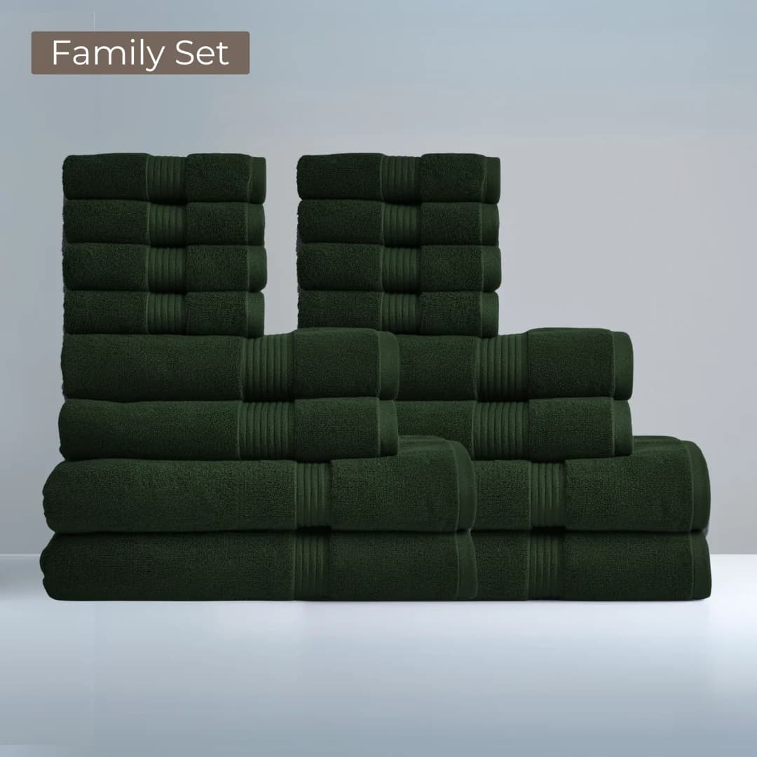 Ultrasoft Family Bath Bundle 16pcs - Dark Green