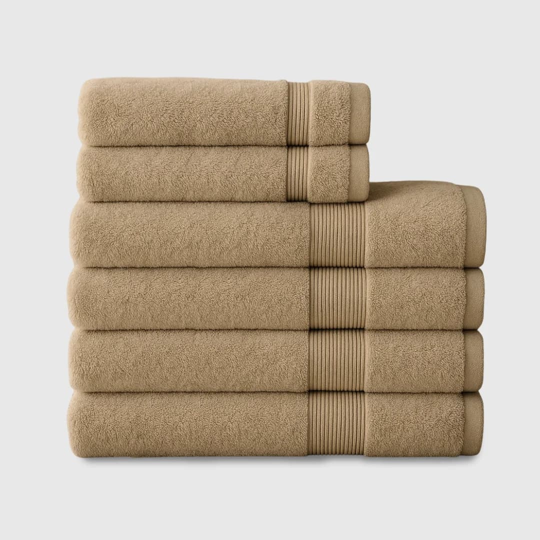 Heavyweight cotton spa bundle | 6pcs - Beige