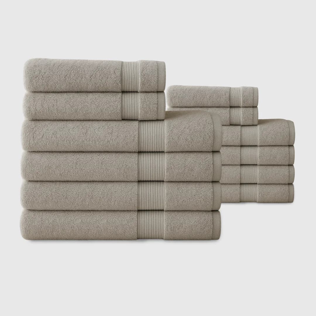 Heavyweight cotton spa bundle | 12pcs - Soft Grey