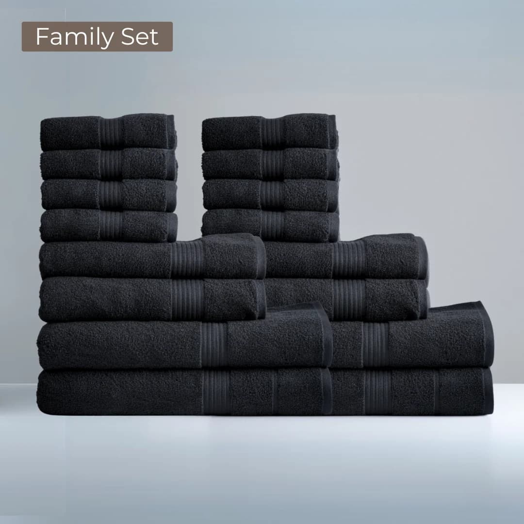 Ultrasoft Family Bath Bundle 16pcs - Black